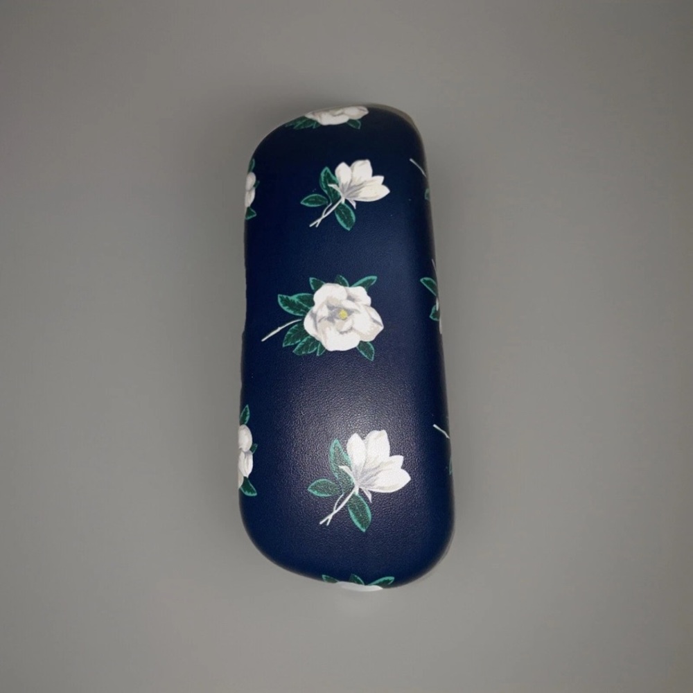 Draper James Blue Floral Hard Clamshell Spring‎ Closure Eyeglasses Case